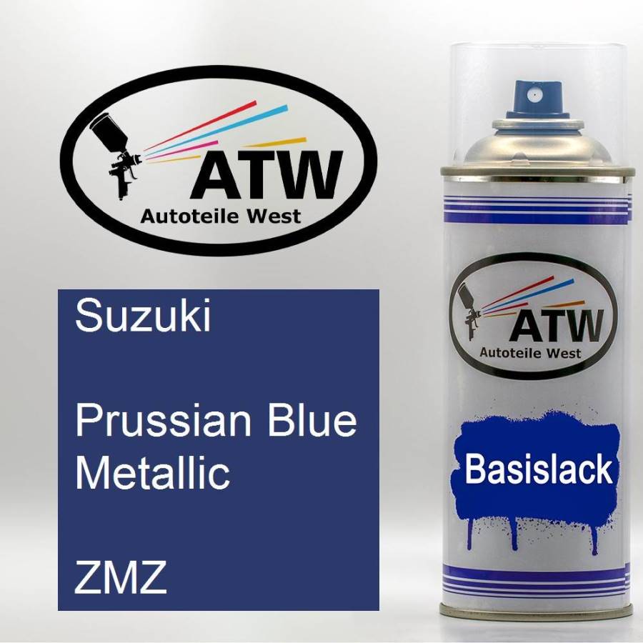 Suzuki, Prussian Blue Metallic, ZMZ: 400ml Sprühdose, von ATW Autoteile West.